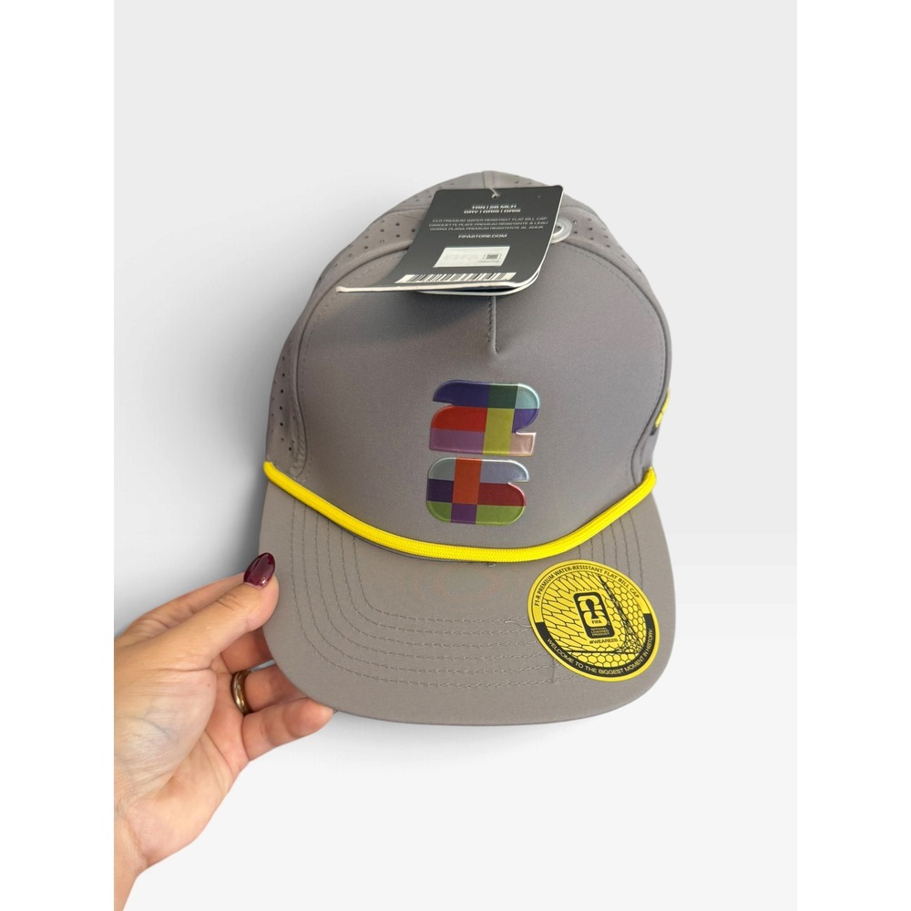 FIFA World Cup 2026 Gray Water Resistant Flat Bill Snapback Hat TRN 26 MLTI Cap